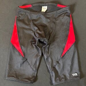 TYR Black and Red Performance Swim Jammers NWOT